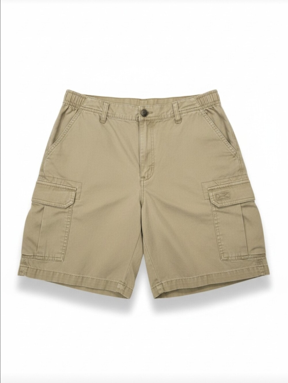 Cabela’s 7-Pocket Hiker Tan Cargo Shorts Size 38 Cotton Canvas Outdoor Camping